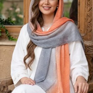 شال پلیسه حاشیه شاین شنی وارداتی