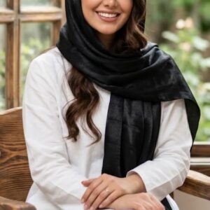 شال مشکی ژان ژان کریستالی