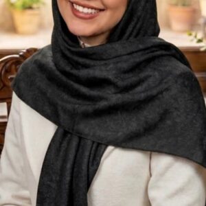 روسری پتینه مشکی ژاکارد